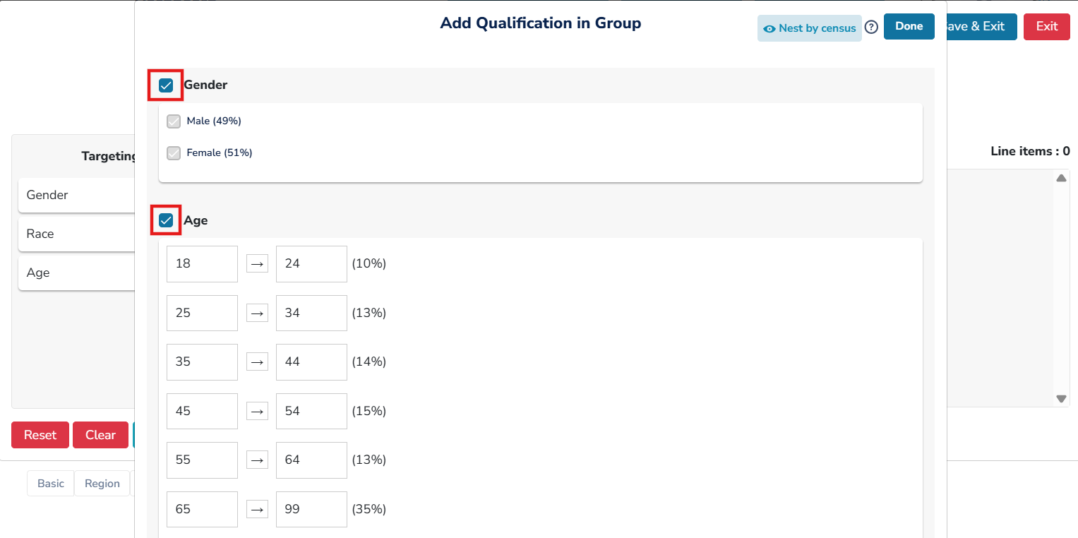 Add Qualification Age Gender