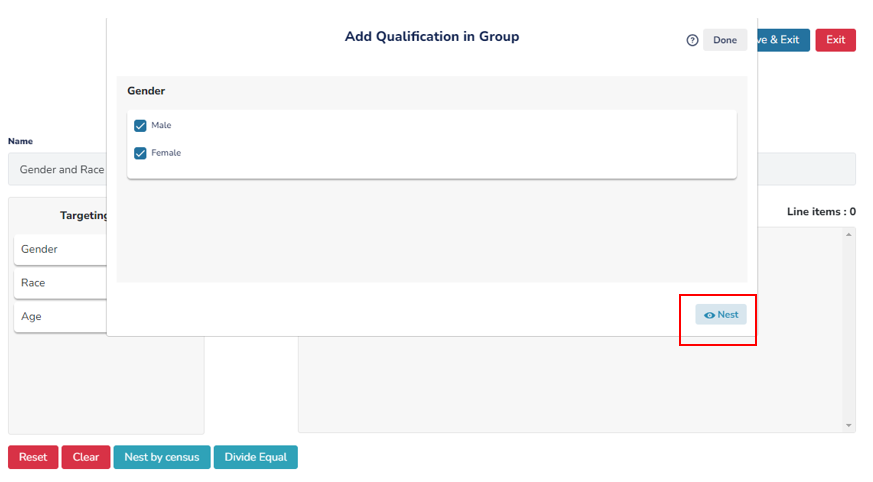 Add Qualification in group