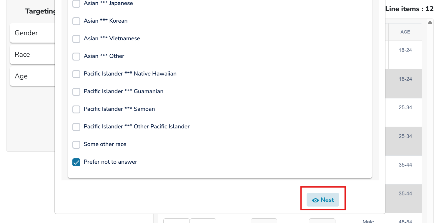 Select Nest Race