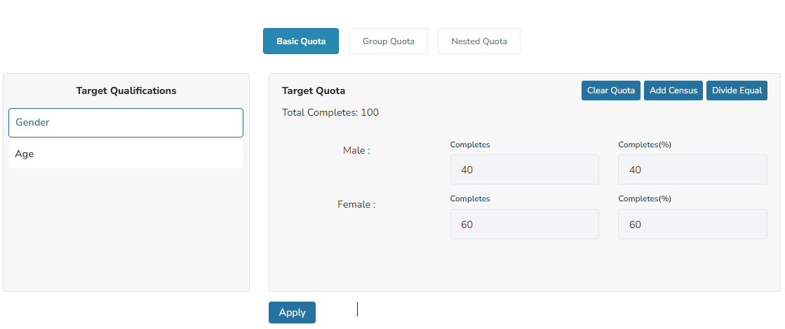 Project Total Quota Update