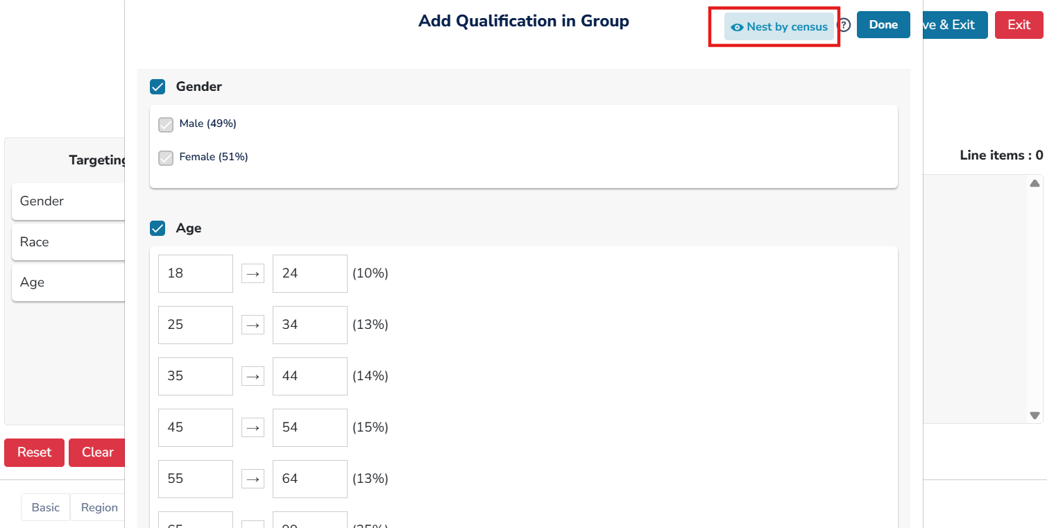 Select Qualification Age Gender